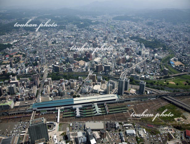 盛岡駅より盛岡市街地(2012/8)