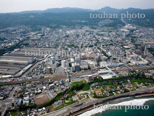 日立駅と日立市街地周辺(2013/7)