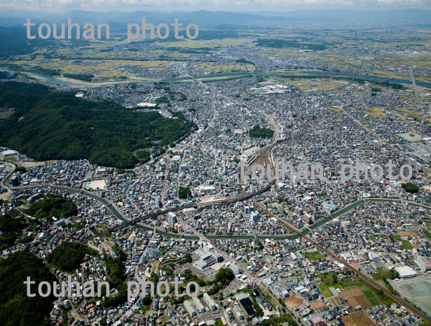 伊勢市街地と伊勢神宮(内宮)周辺(2013/8)