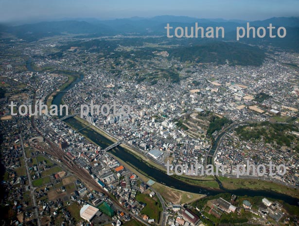 津山駅と津山市街地,津山城跡周辺(2013/10)