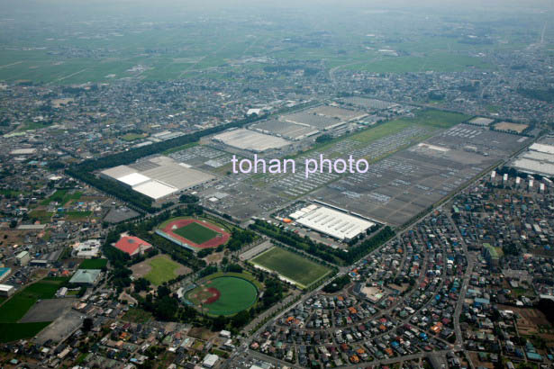 大田市運動公園と富士重工業大泉工場周辺(2014/8)