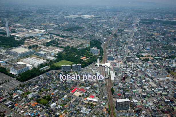 勝田駅(常磐線)とひたちなか市街地(2014/6)