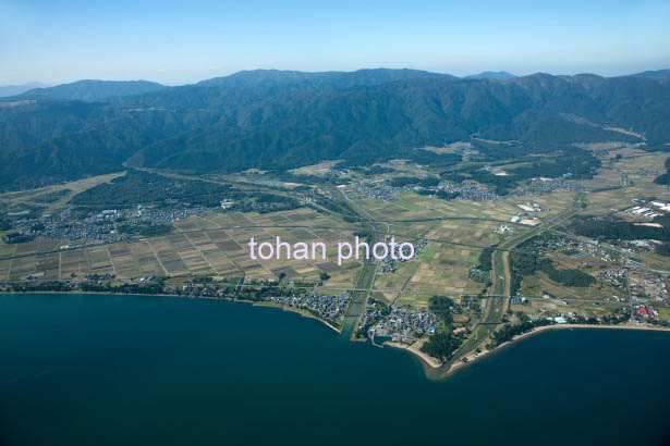 百瀬川河口の三角州(マキノ地区)と百瀬川扇状地周辺(2014/10)