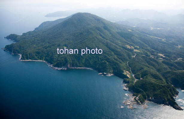 高山,ホルンフェルス断層(北長門海岸国定公園v須佐地区(2014/9)