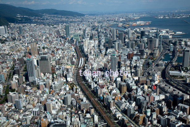 元町駅周辺より三ノ宮の街並み(2015/10)