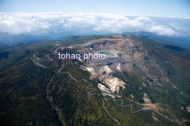 蔵王山と御釜(エコーラインと蔵王ハイライン)火山湖,蔵王連峰,日本百名山(2015/9)