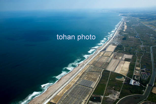 東日本第震災復興の亘理地区の海岸(亘理より松川浦方面)(2015/9)