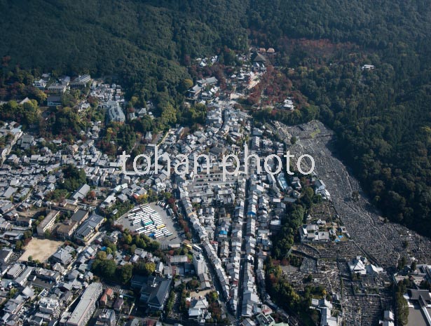 清水新道・茶碗坂周辺より清水寺(2016/11)