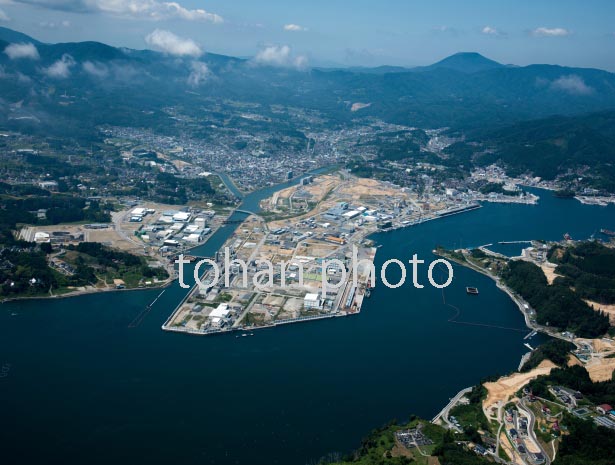 気仙沼湾より気仙沼市街地(2016/8)