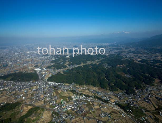 齊明天皇越智崗上陵周辺より大和三山(畝傍山,耳成山,天香久山)と奈良平野(2016/11)