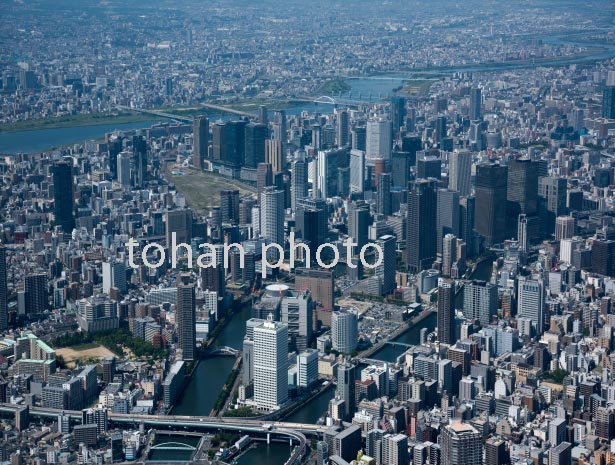 中之島周辺より大阪駅(2016/6)