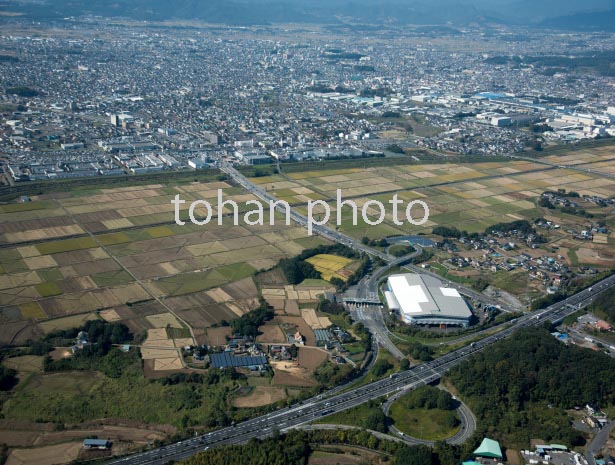 佐野藤岡IC(東北自動車道)周辺より佐野市街地方面(2016/11)