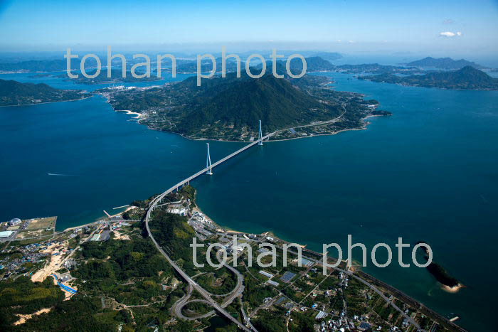 しまなみ海道,多々羅大橋(大三島より生口島)と瀬戸内海の島々(2018/10)