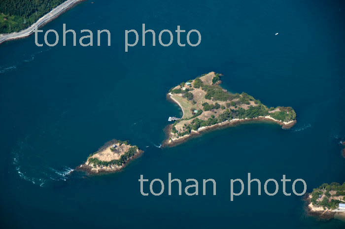 能島城跡と鯛崎島(二島全体を城郭化した海城)瀬戸内海の島々(2018/10)