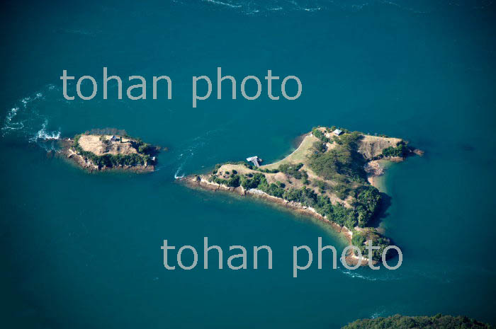 能島城跡と鯛崎島(二島全体を城郭化した海城)瀬戸内海の島々(2018/10)