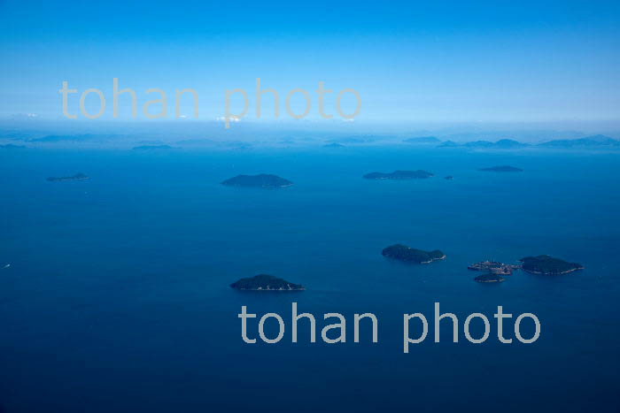 瀬戸内海に浮かぶ島々(明神島,美濃島より魚島,高井神島)(2018/10)