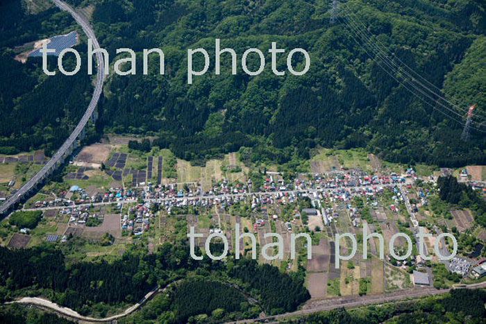 峠下集落の坂本(旧中山道の宿場町)(2018/5)