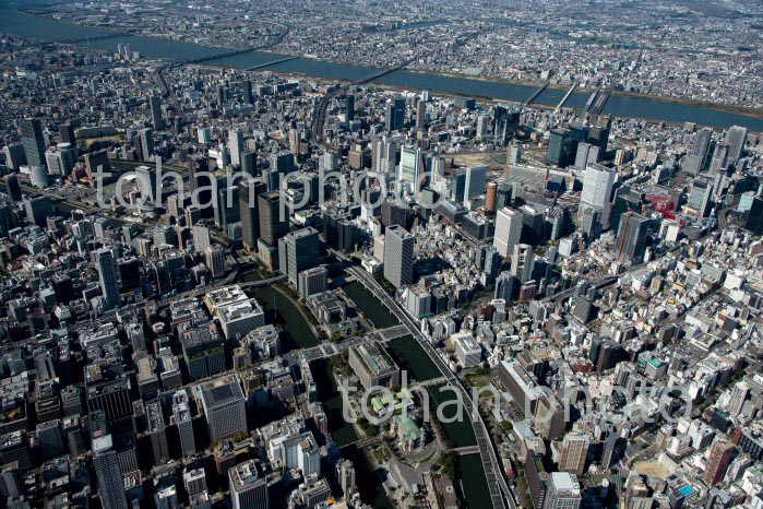 中之島周辺より大阪駅と大阪の街並み(2020/10)