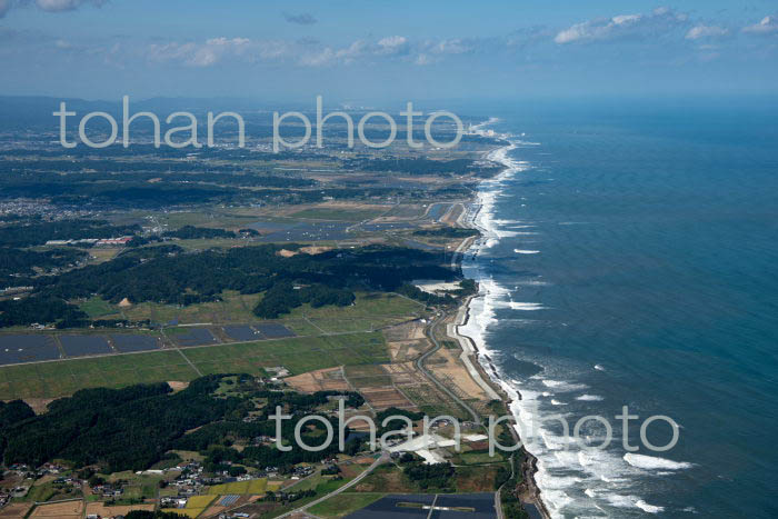 浪江町より南相馬方面の海岸線(2021/10)