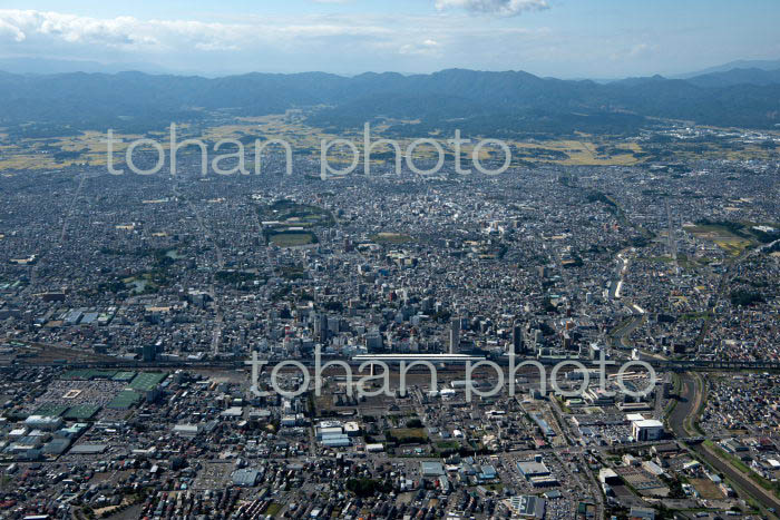 郡山駅と郡山市街地(2021/10)