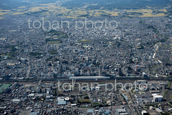 郡山駅と郡山市街地(2021/10)