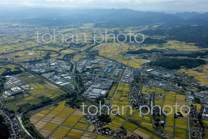 本宮ICと郡山JCTの間にある本宮市工業等団地周辺(2021/10)