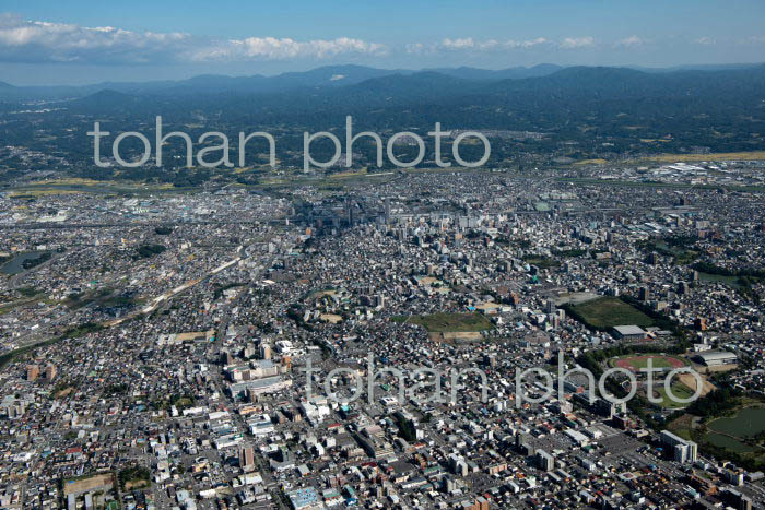 郡山市街地より郡山駅方面(2021/10)