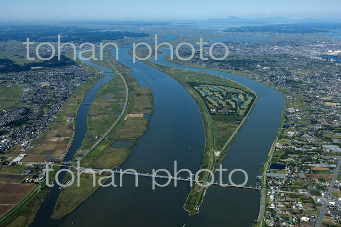 利根川(利根川大橋より上流方面)(2021/10)