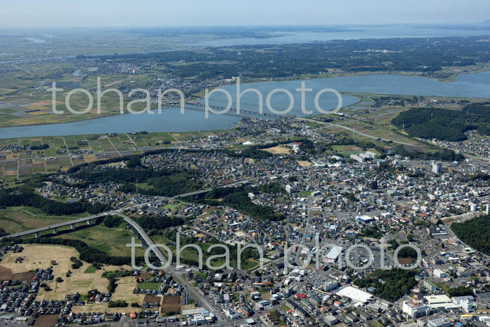 鹿嶋市の町並みより潮来方面(2021/10)