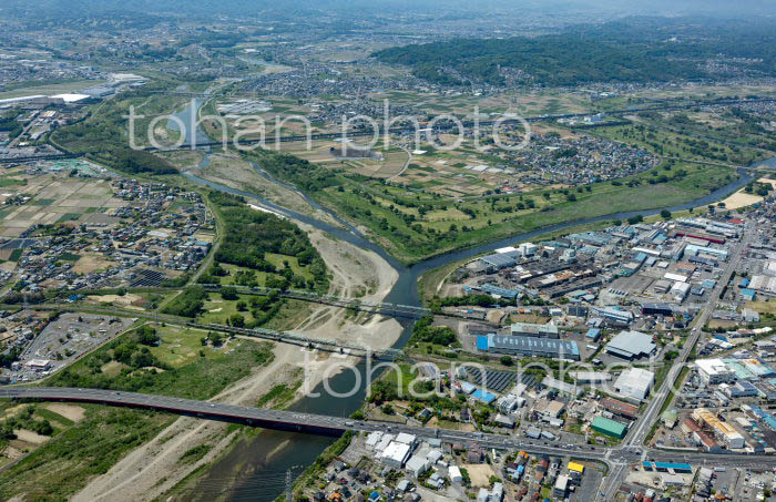 烏川と鏑川の合流地区(2022/05)