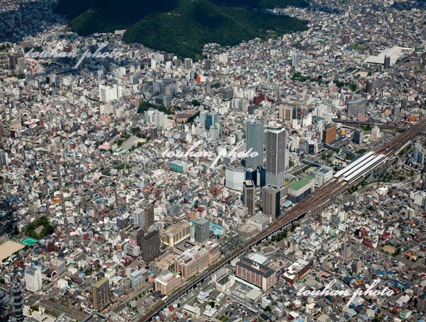 岐阜駅と岐阜市街地(2012/8)