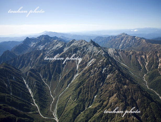 穂高連峰,槍ヶ岳より北穂高岳(2011/10)