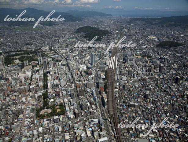 静岡駅と静岡市街地周辺(2012/8)