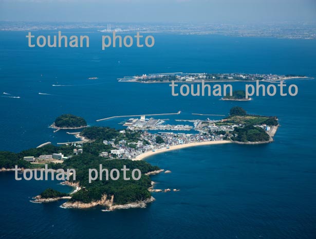 篠島より築見島、日間賀島(渥美湾)(2013/8)