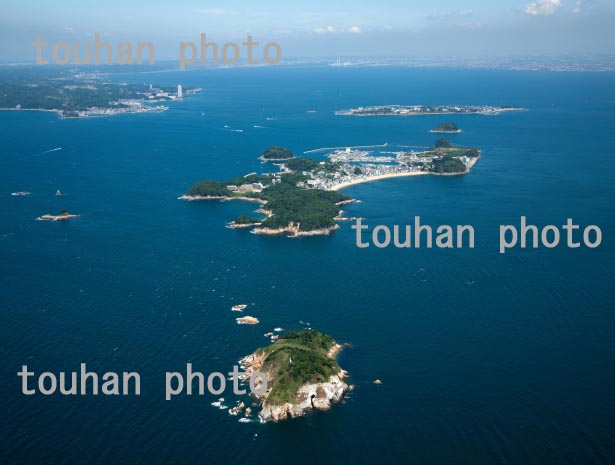 野島より篠島、築見島、日間賀島(渥美湾)(2013/8)