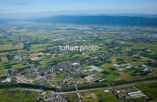 筑紫平野(小郡市上岩田,筑後小郡IC付近より朝倉郡筑前町方面)(2014/9)