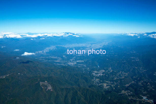 伊那盆地(下伊那郡阿南町より天竜峡と飯田市周辺)(2014/10)