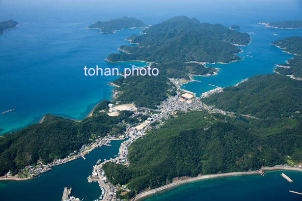 奈留島(奈留町の街並みと松山漁港)五島列島(2014/9)