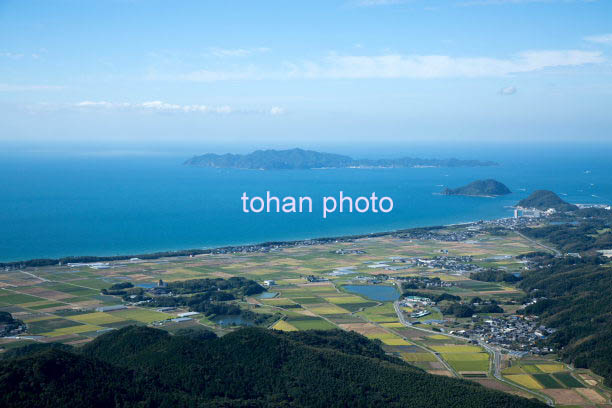 津屋崎古墳群(新原・奴山古墳群)より大島と玄界灘(2015/10)