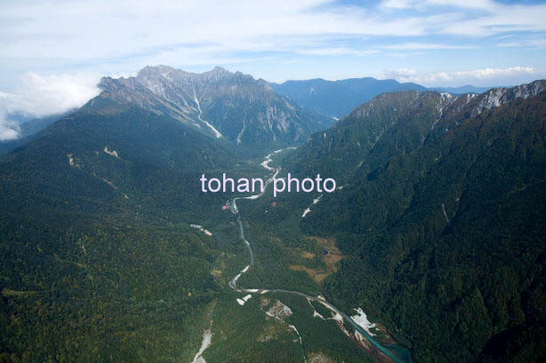 上高地(梓川と明神岳,六百山方面)(2015/9)