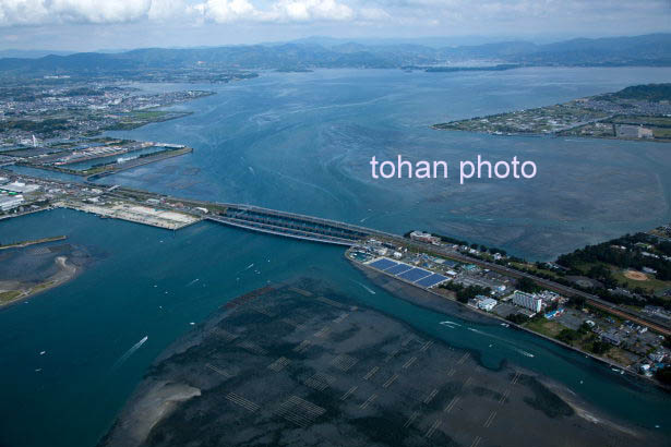 浜名湖(西浜大橋と弁天島と浜名港)(2015/5)