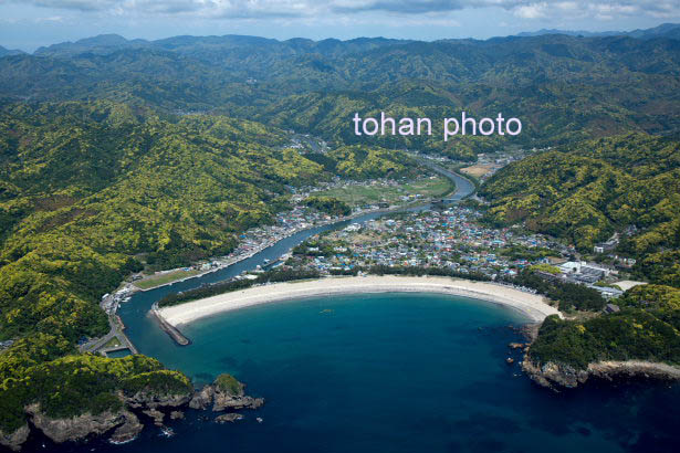 弓ヶ浜(手石港)青野川河口(2015/5)