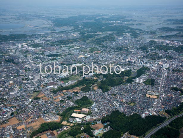 成田駅と成田市街地(2016/5)