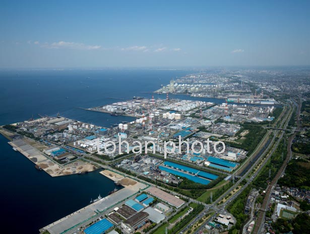 京葉工業地帯(グリーンベルト)北浦より五井方面(2016/5)