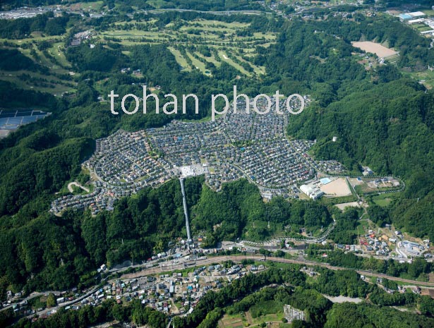 (四方津駅よりエスカレータで行く)コモアしおつの住宅地(2016/6)