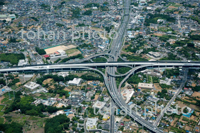 川口JCT(東北自動車道,東京外環自動車道)周辺(2017/6)