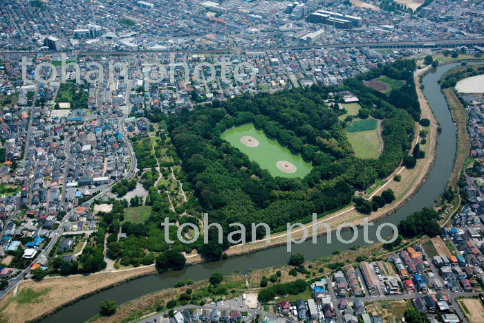 宮内庁埼玉鴨場,北越谷第五公園,大林地区と元荒川周辺(2017/7)