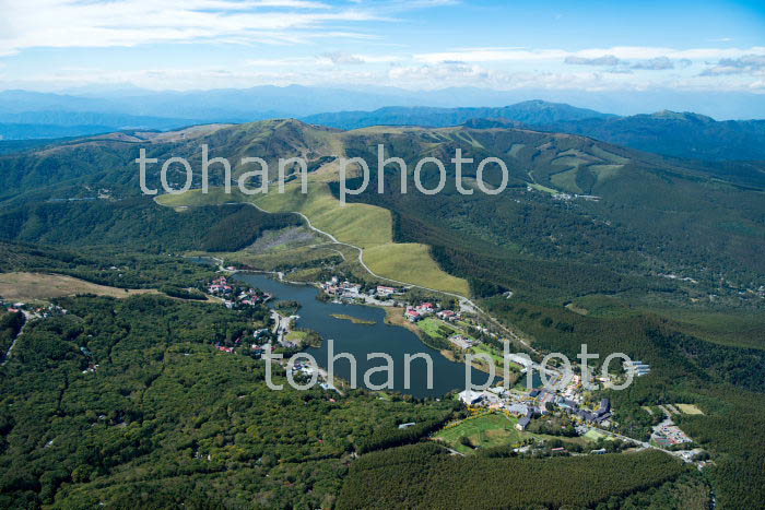 白樺湖より霧ヶ峰高原と車山(八ヶ岳中信高原国定公園)(2018/10)