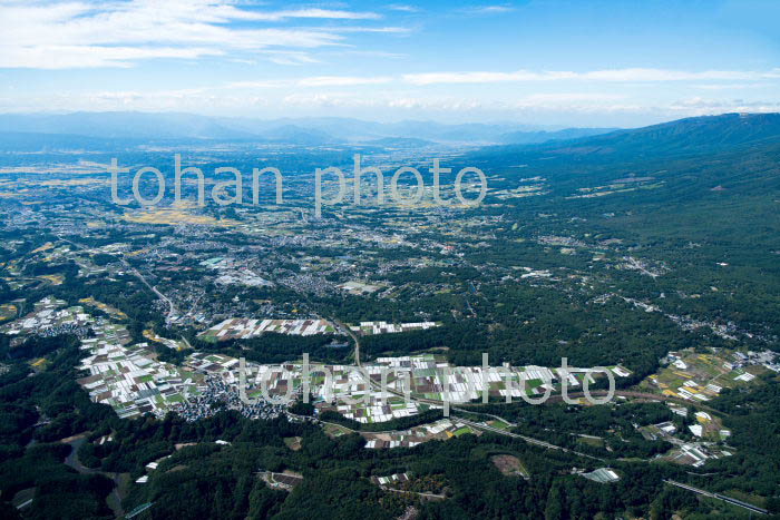 佐久盆地(佐久平)御代田地区より小諸,上田方面(2018/10)