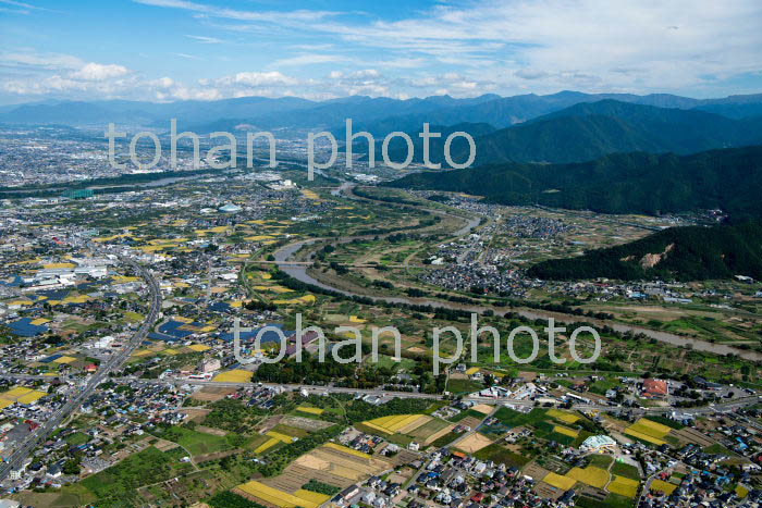 川中島古戦場周辺と川中島古戦場 史跡公園,千曲川(2018/10)